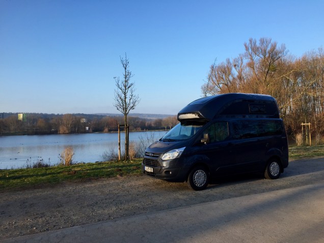 Na een kraakheldere winternacht in de buurt van Hildesheim bij -20. Het busje gaf geen krimp.