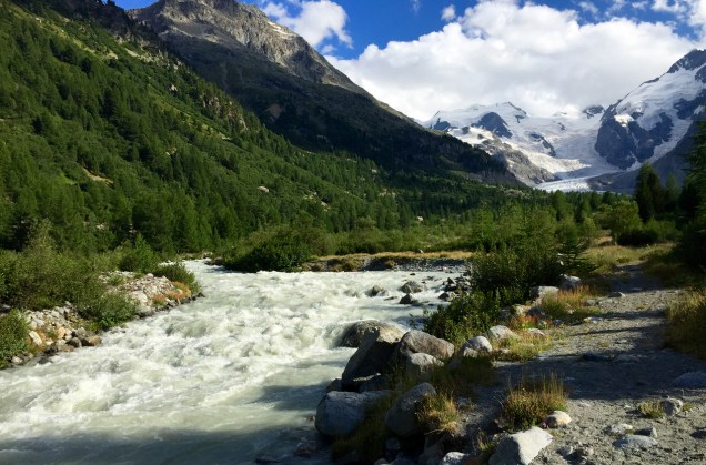 De wandeling naar de gletsjer is prachtig