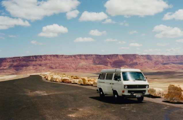 Vanagon "Chester W. Nimitz" on US 89A, near Kanab, UT, 1999